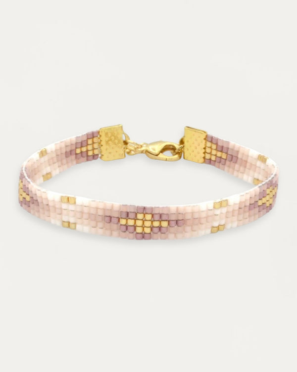 Beaded Bracelet Vintage Pink