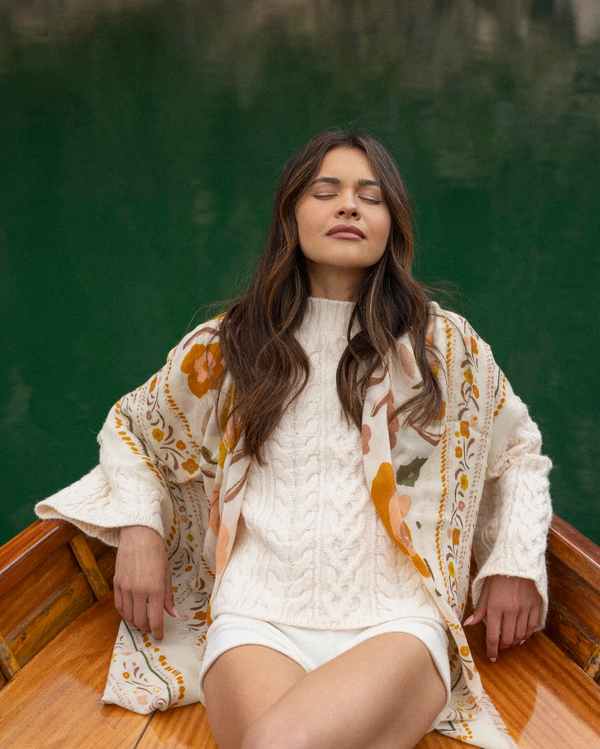 Wool & Silk Scarve Bronze