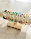 Colorful Faceted Glass Beads - Gold