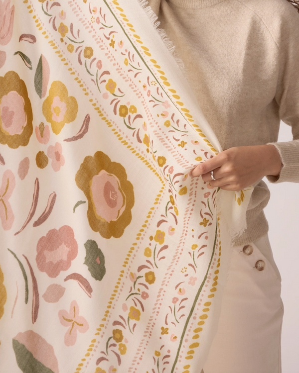 Wool & Silk Scarve Bronze