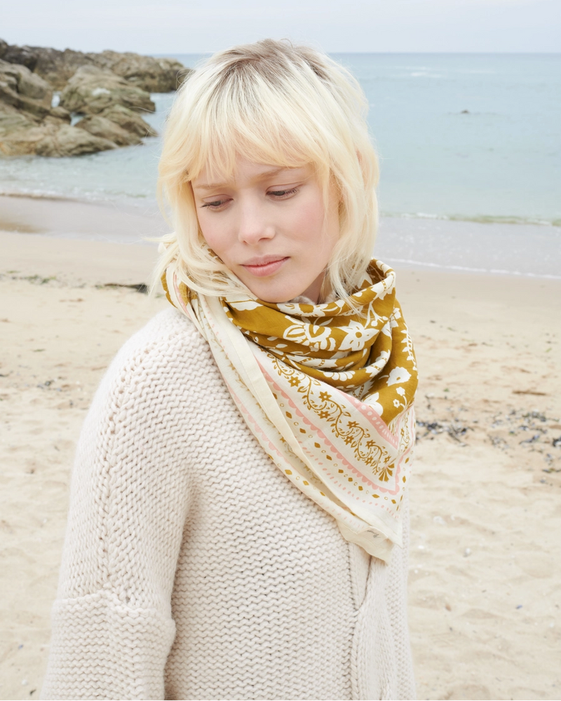 Bronze Cotton Twill Scarve