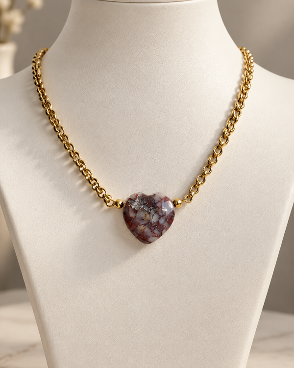 Strong Heart Gold Necklace