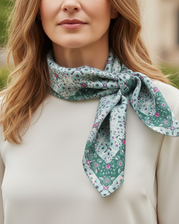 Mini Silk Scarve Agadir - Mint