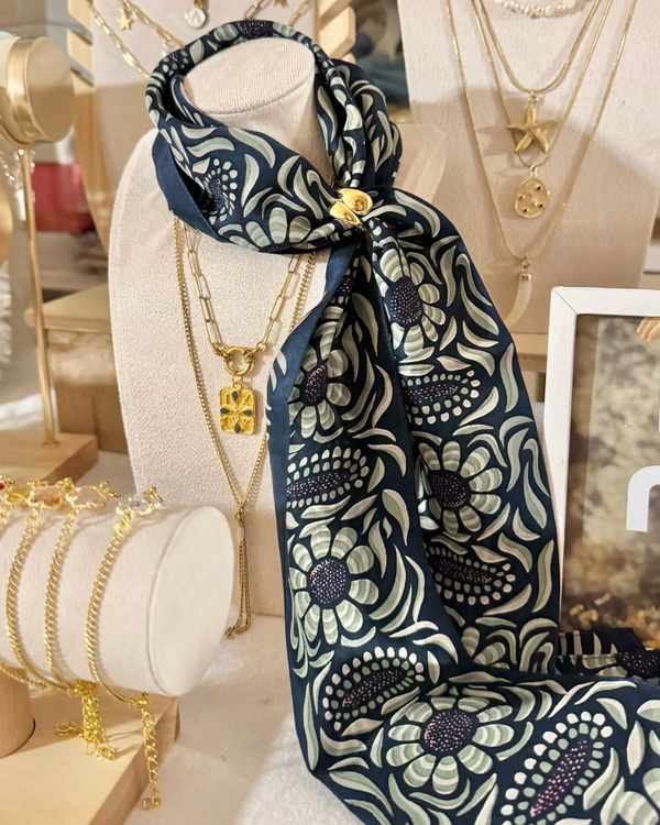 Diadema Silk Camelia Navy