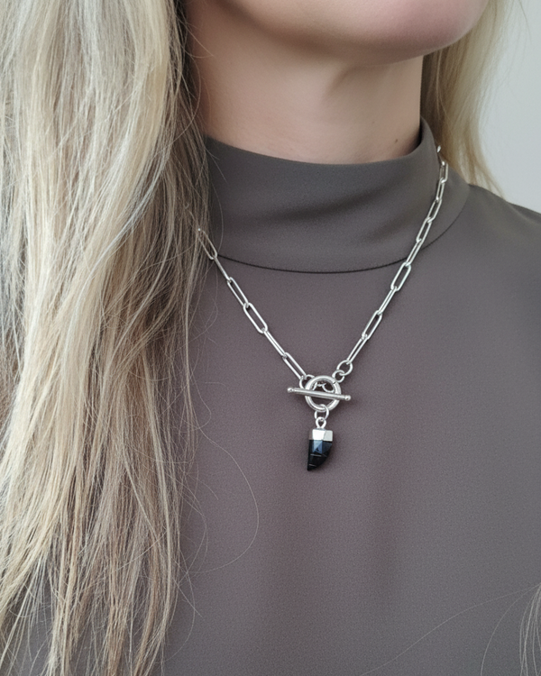 Moonlit Horn Necklace