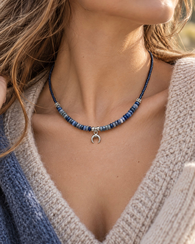 Moon Path Silver Necklace