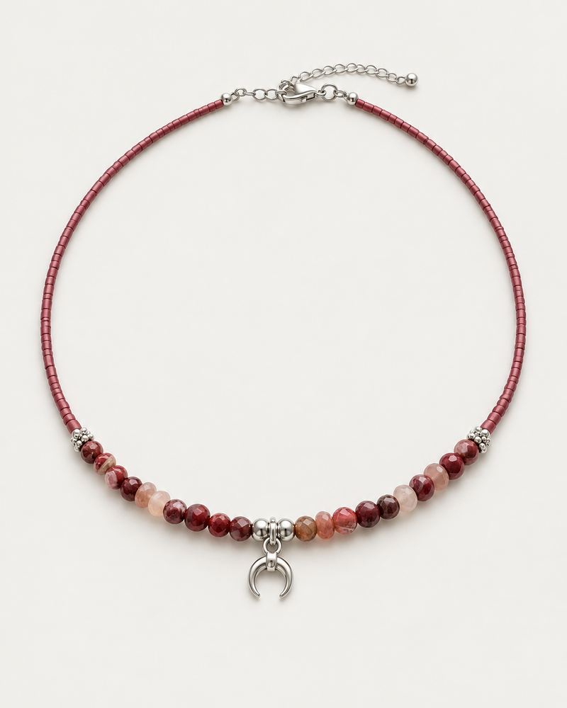 Moon Path Silver Necklace