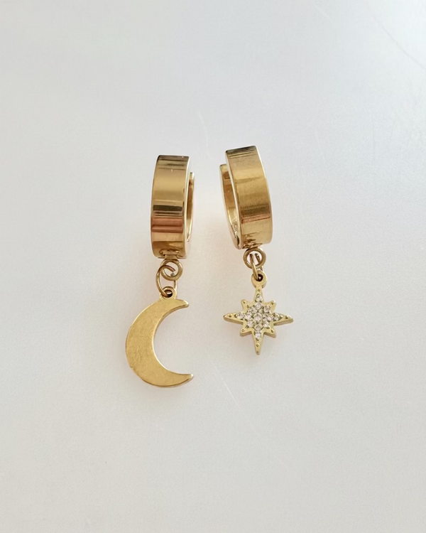 Moon & Star Earrings