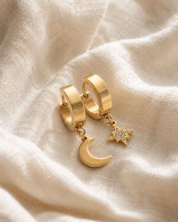 Moon & Star Earrings