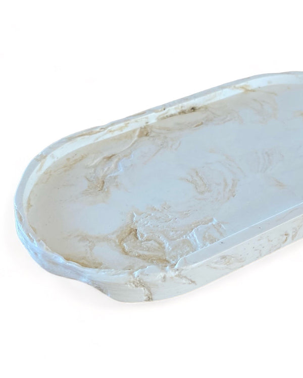 Oval Jewelry Tray - Rustic Beige