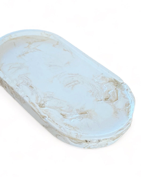 Oval Jewelry Tray - Rustic Beige