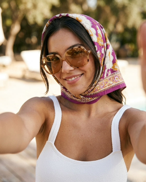 Indian Cotton Scarve - Violet