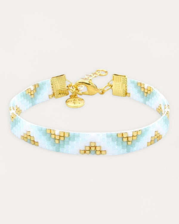 Beaded Zig Zag Ocean