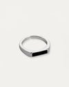 Black/Silver Minimal Ring