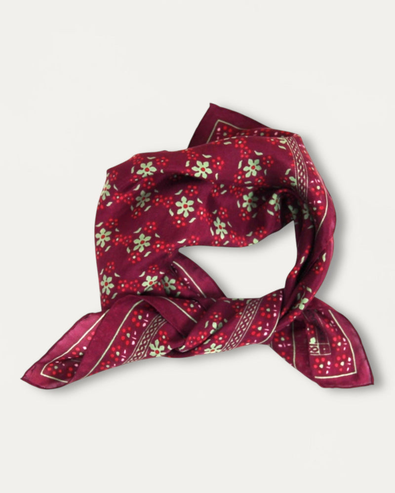 Mini Silk Scarve Natasha - Burdeos