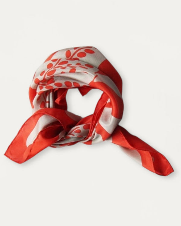 Mini Silk Scarve Peace & Love - Orange