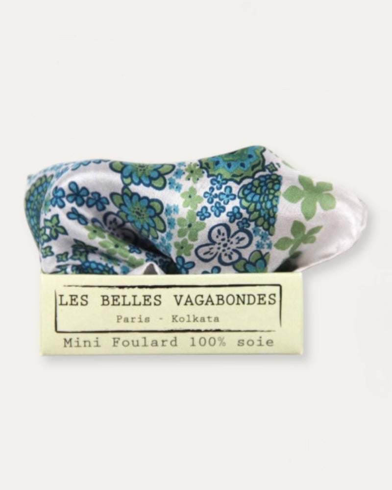 Mini Silk Scarve Caribe - Blue