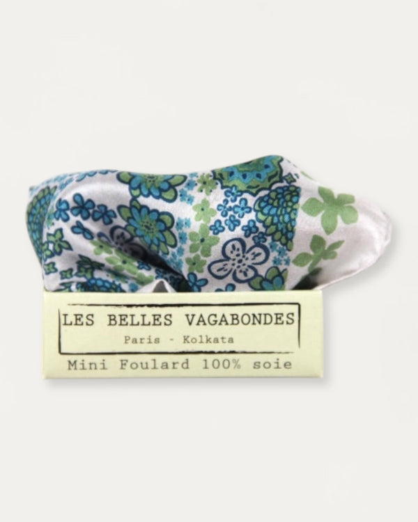 Mini Silk Scarve Caribe - Blue