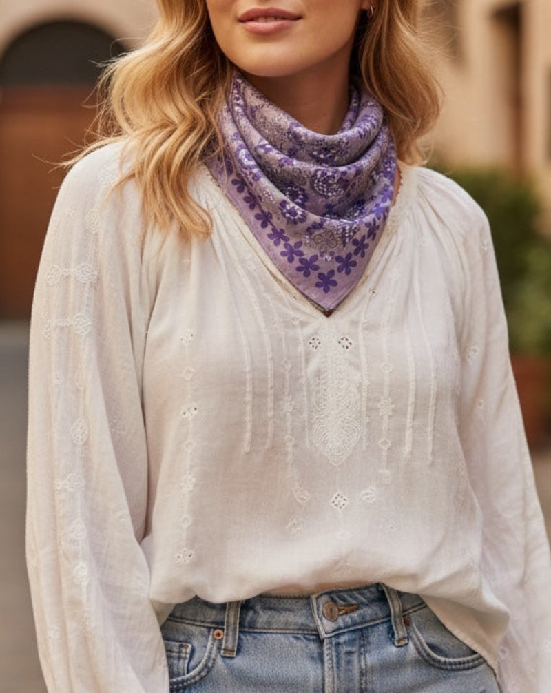 Mini Silk Scarve Caribe - Purple