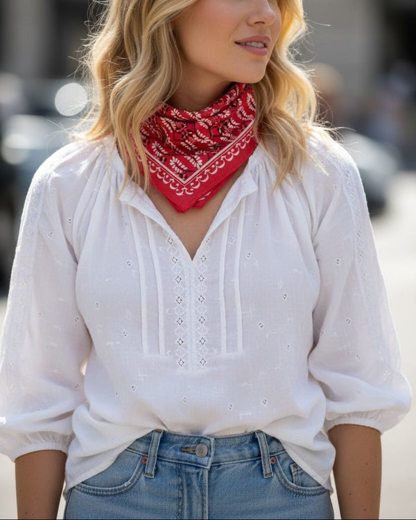 Mini Silk Scarve Albertine - Red