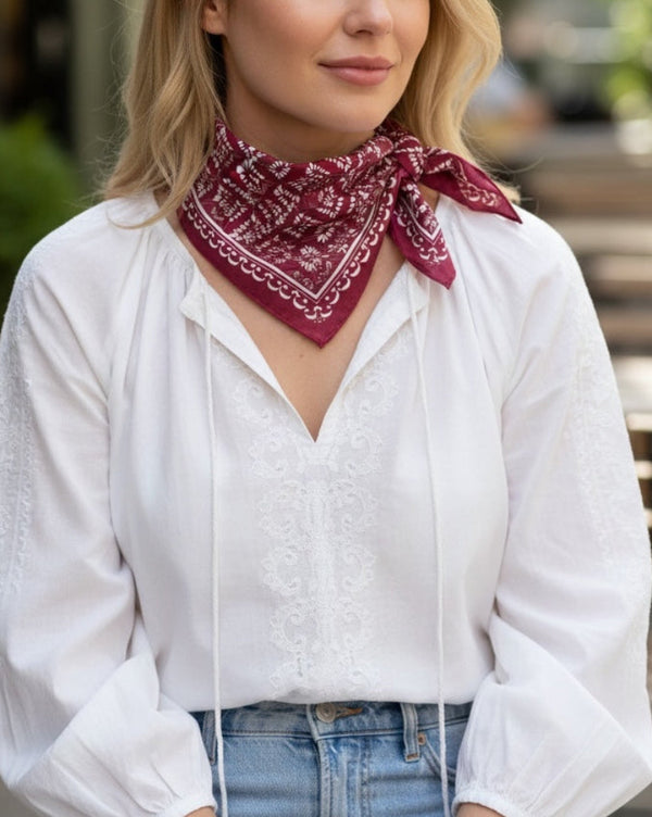 Mini Silk Scarve Albertine - Burdeos