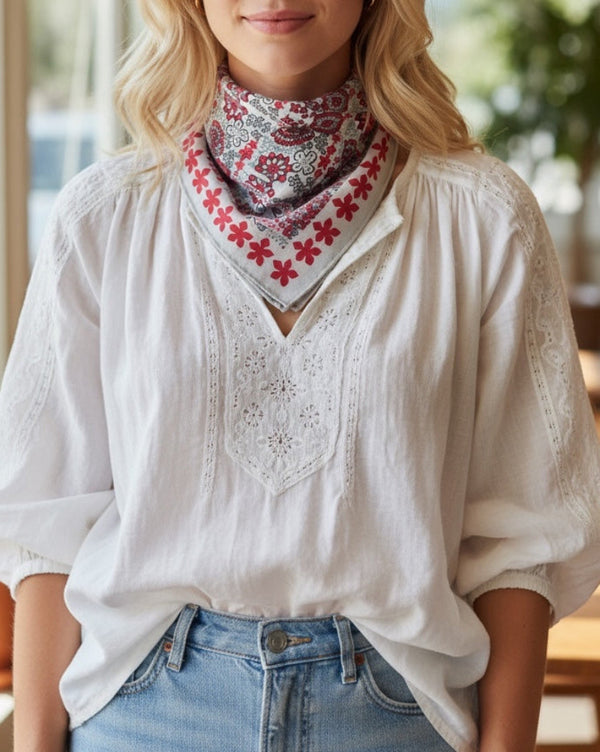 Mini Silk Scarve Caribe - Red