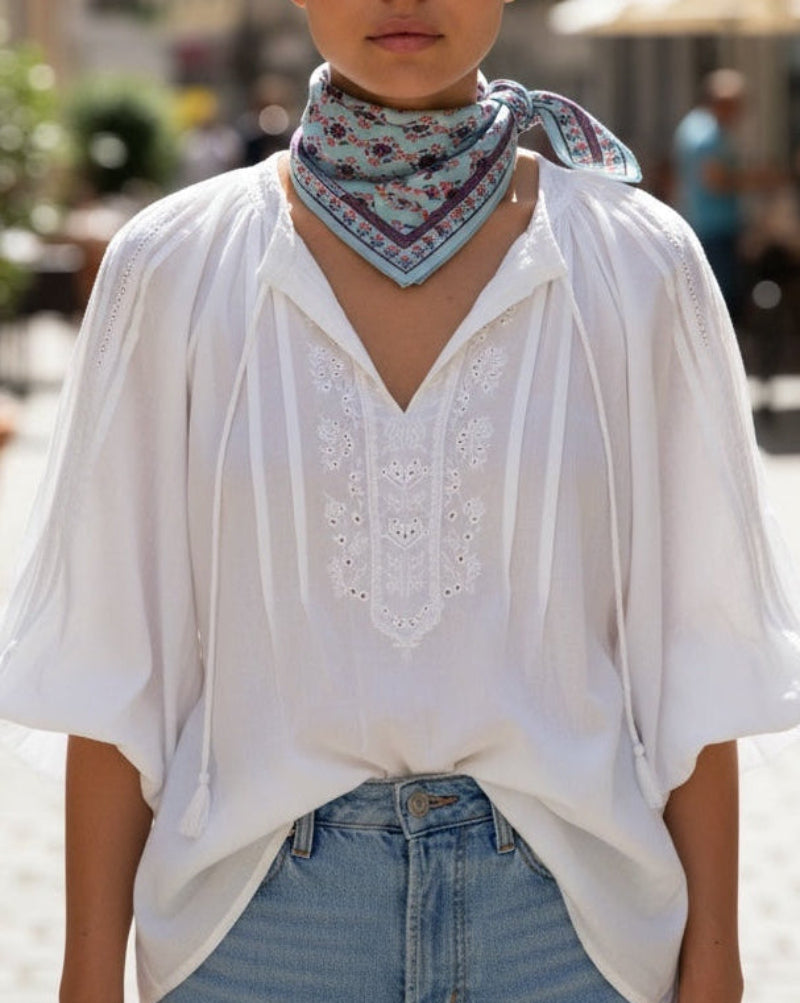 Mini Silk Scarve Natasha - Light Blue