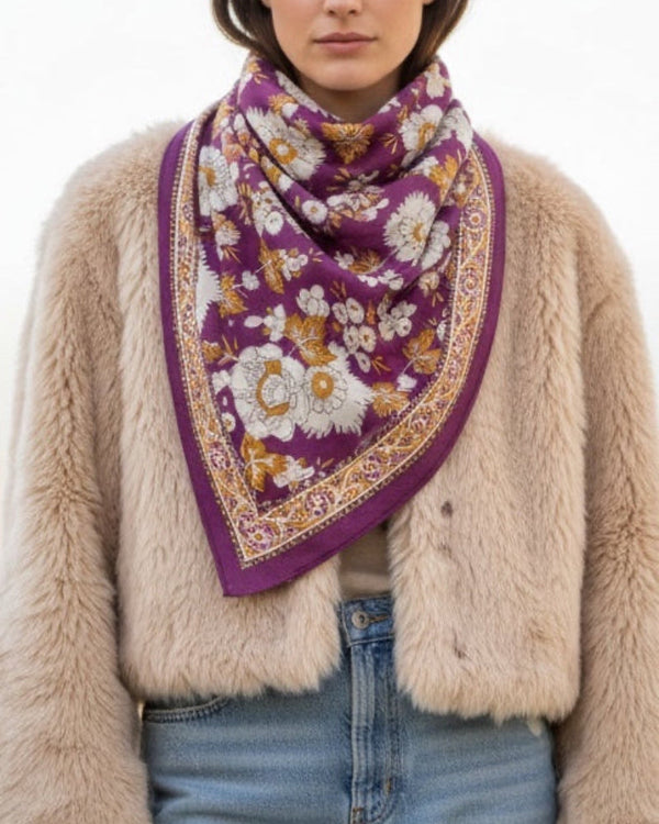 Indian Cotton Scarve - Violet