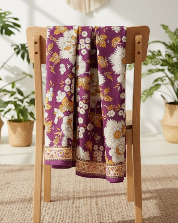 Indian Cotton Scarve - Violet