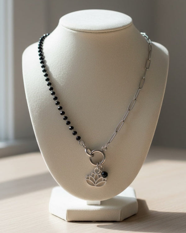 Rosary Black Pearls Necklace