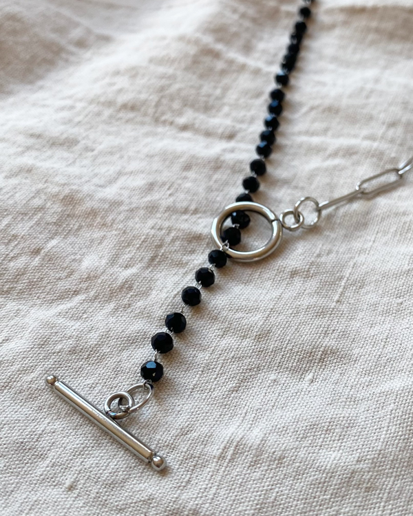 Rosary Black Pearls Necklace