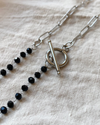 Rosary Black Pearls Necklace