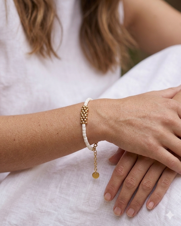 Einfarbige Perle – Gold
