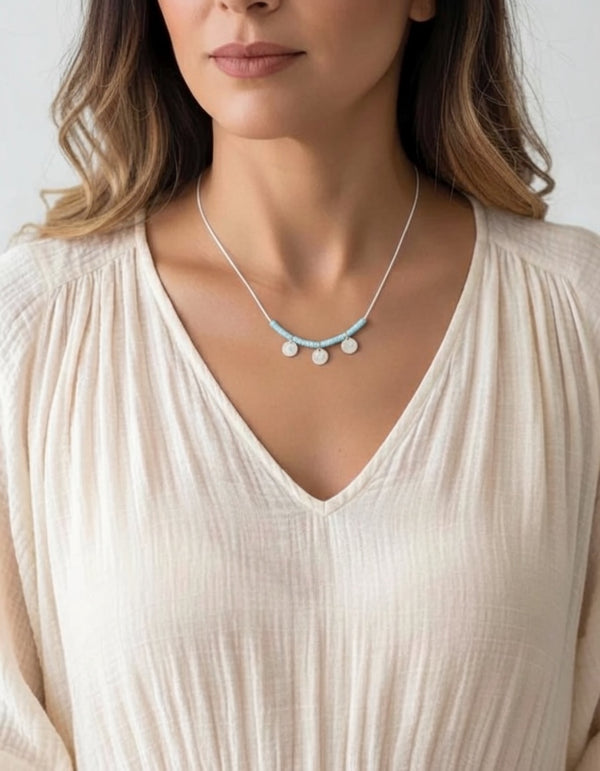 Turkish Coins Necklace - Silver