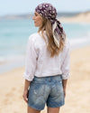 Purple Cotton Twill Scarve