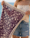 Purple Cotton Twill Scarve