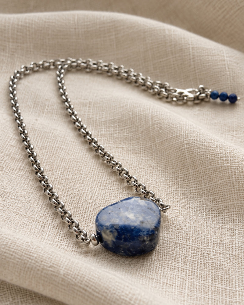 Strong Heart Silver Necklace