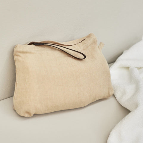 Linen Natural Cosmetic Bag/Clutch
