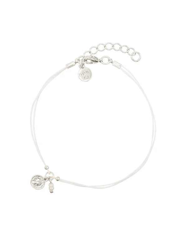 Coin Anklet - White