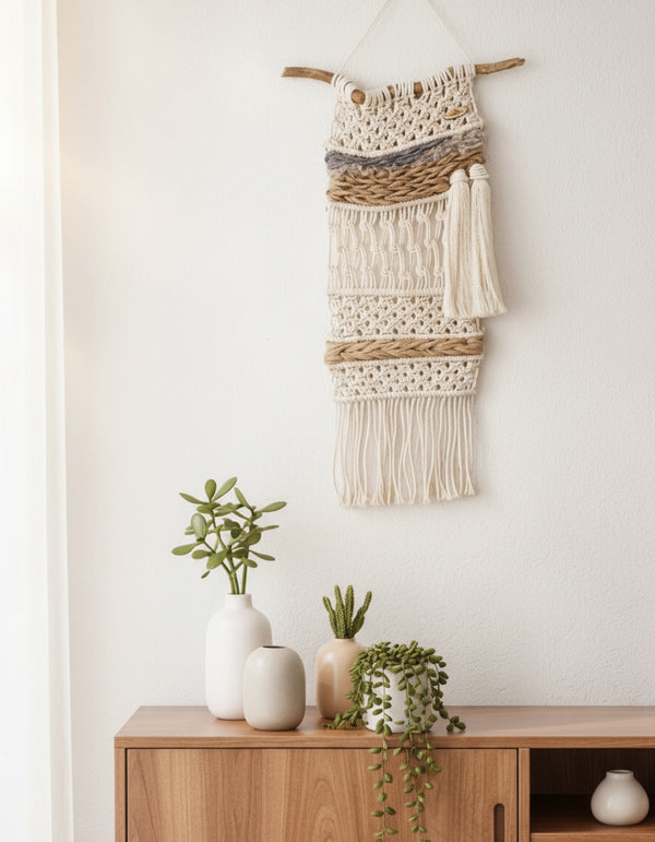 Jute Macrame Tapestry, Serie Weaving