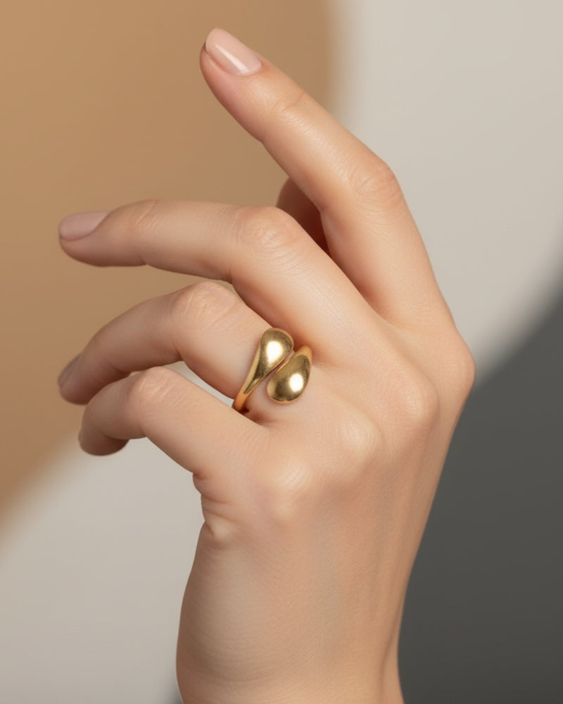 Ring 'Flat Drops'