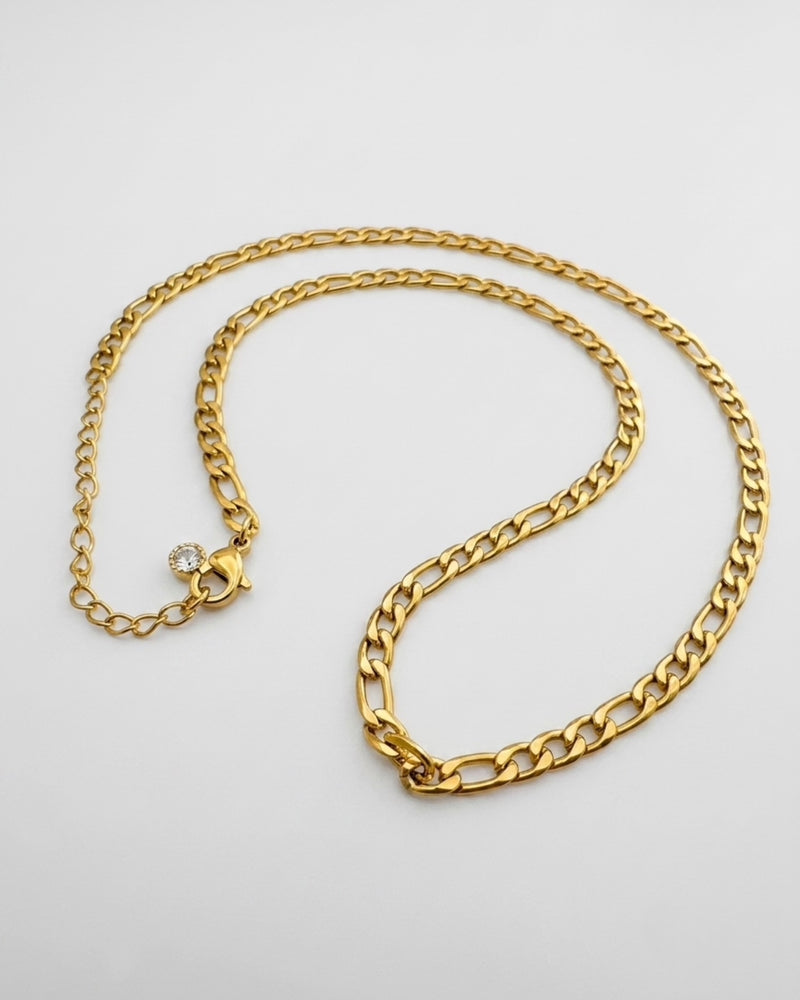 Gold-Plated Figaro Chain Necklace
