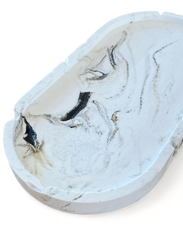 Oval Jewelry Tray - Rustic Brown