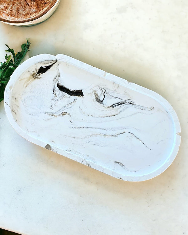 Oval Jewelry Tray - Rustic Brown