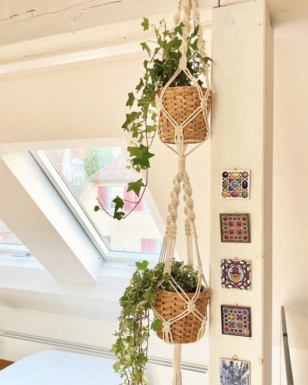 Double Macrame Plant Hanger