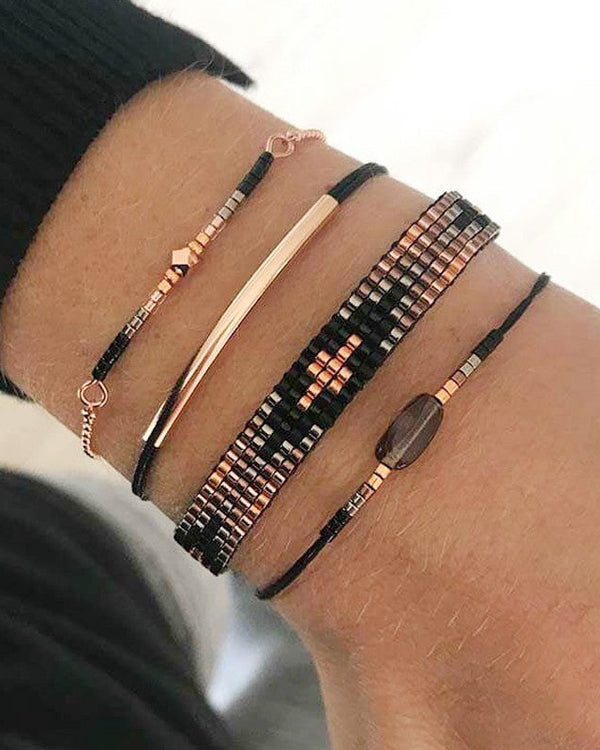 Beaded Black-Brown