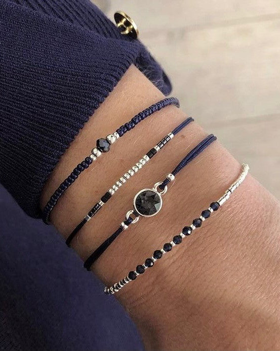 Little Jade Beads - Navy Blue