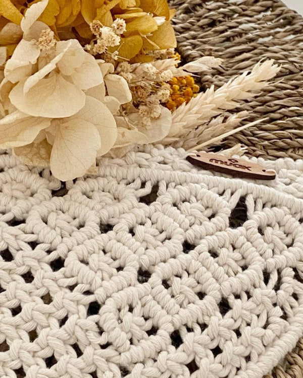 Macrame Wall Wicker Basket