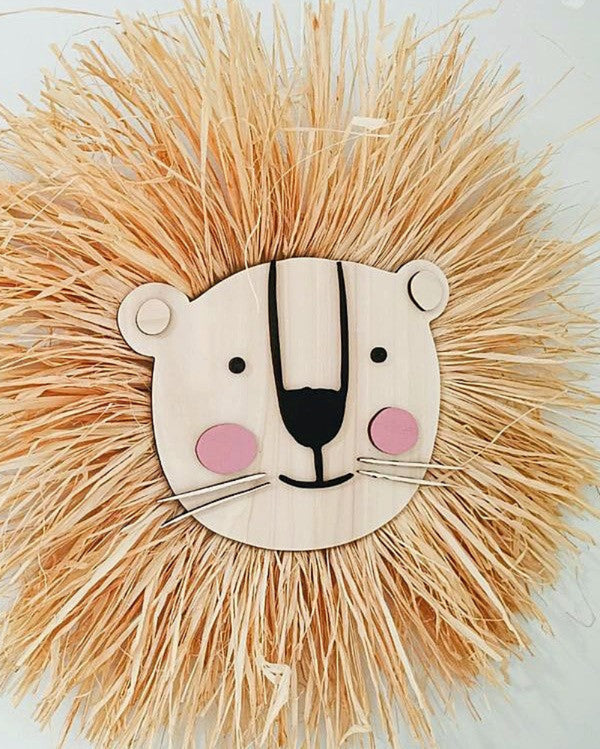 Raffia Lion - Wall Decor
