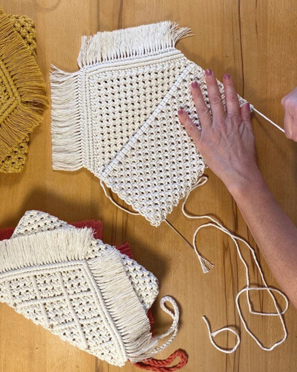 Rhombus Macrame Clutch